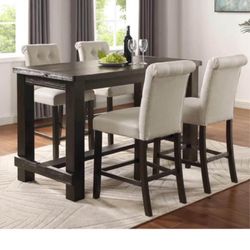 5 Piece Dining Set - bar / Counter Height 