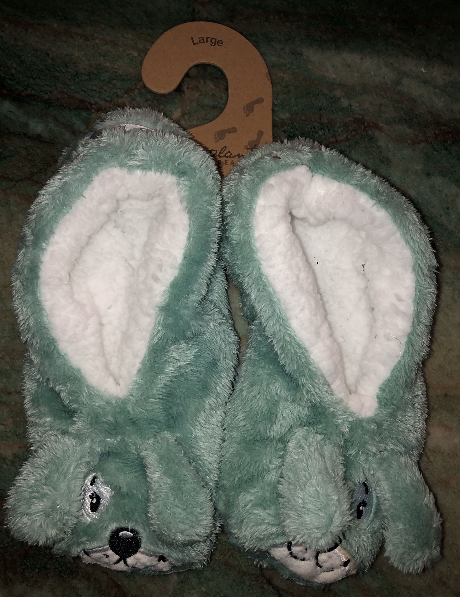 NEW WOMENS “DOG TIRED” ANIMAL FOOTIE SLIPPERS