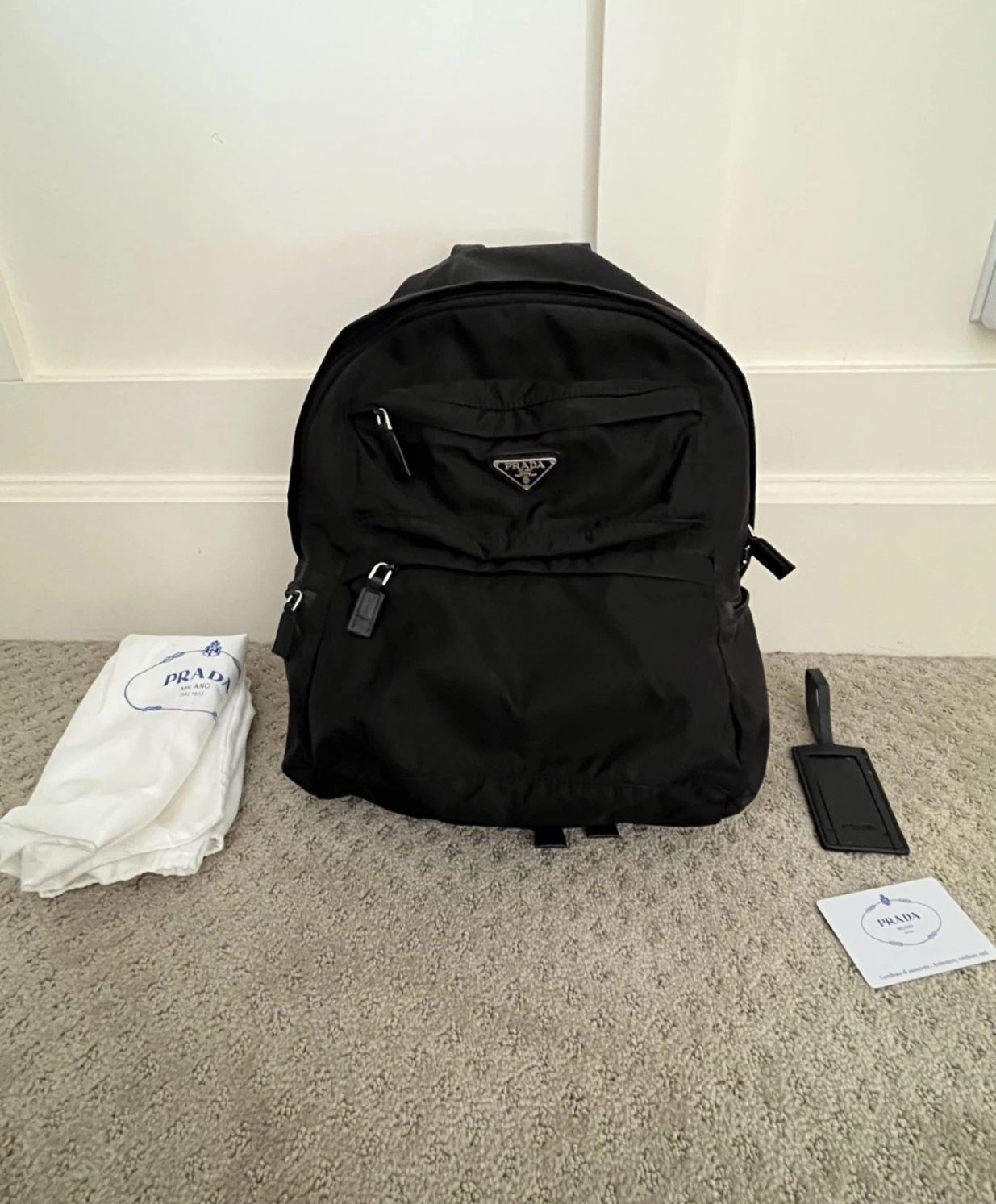 Prada Re-Nylon Saffiano Backpack - Authentic - with bag and card