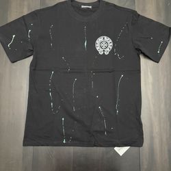 Chrome Hearts Black Paint Splatter Horseshoe Tee