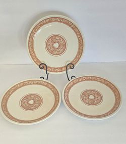 3~Syracuse China plates from the Onondaga Pottery Company.