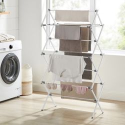 Foldable Clothes Drying Rack Steel Frame