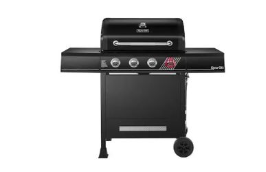 Dyna-Glo 4-Burner Propane Gas Grill in Matte Black with TriVantage Multifunctional Cooking System