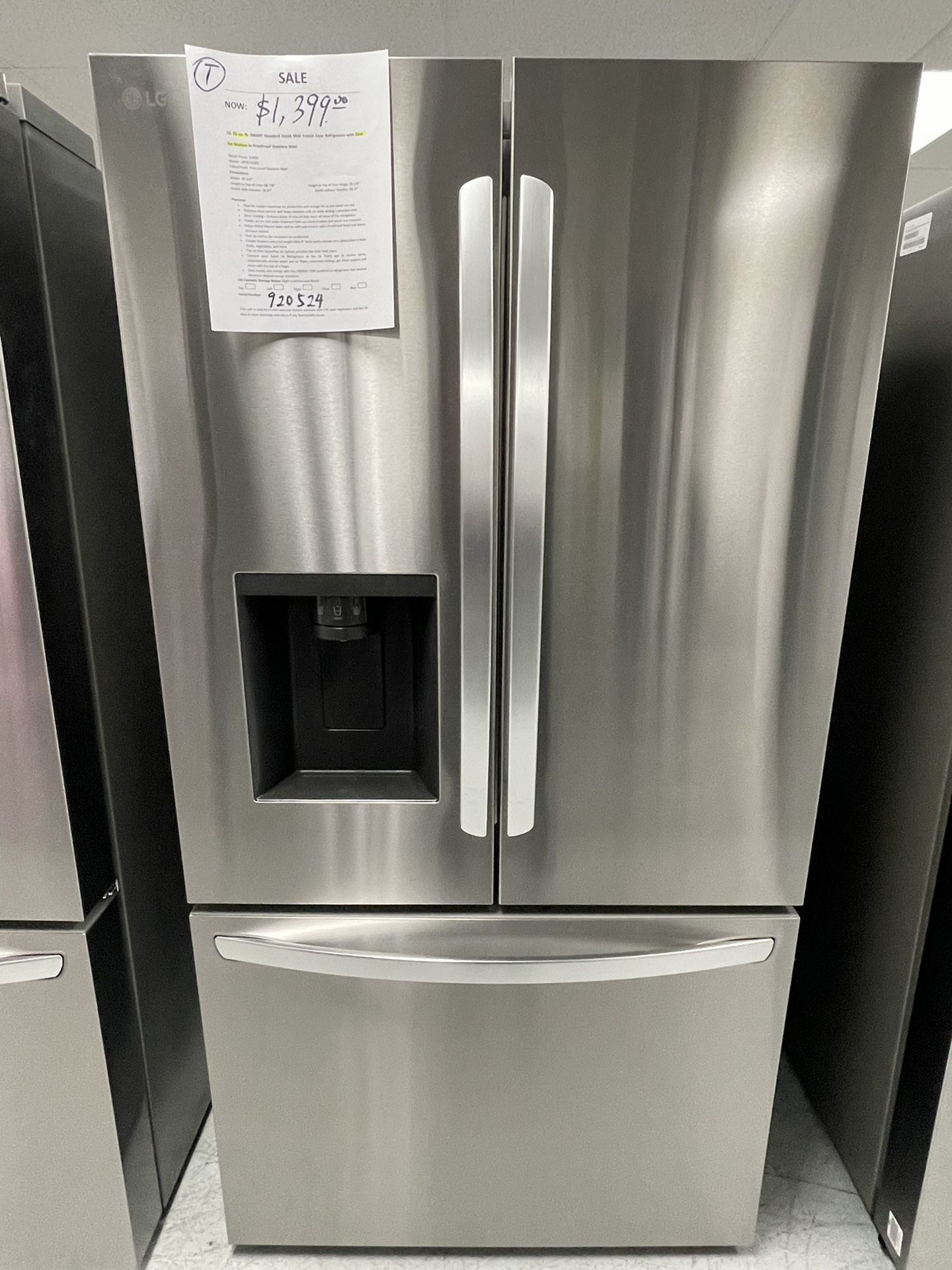 LG 31 Cu.ft Refrigerator With Dual Ice Maker 