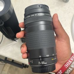 Canon EF 75–300mm Zoom + 18–55mm Lens 