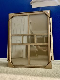 Kirkland’s Home Collage Frame - Fit 7 pictures -Glass surface, Windowpane Natural Wooden Frame - NEW