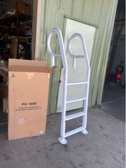 XtremepouwerUS - Non-slip plastic entrance ladder for 48 to 54 inch adjustable pools above the floor or on the floor