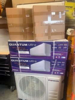 Quantum Ultra 2-Zone 18,000 BTU 24 Seer Ductless Wi-Fi Enabled Mini Split Heat Pump with 16 ft. Lines