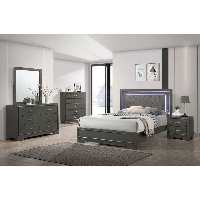 Brand New Elegant Alison LED Queen Bed Set