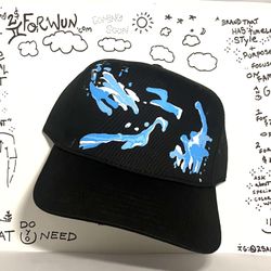 Local artist Brand 2FORWUN Hand Painted Hats