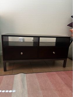 Wooden Entertainment Stand / TV Console (2 Drawers, 2 Shelves) – Good Condition!