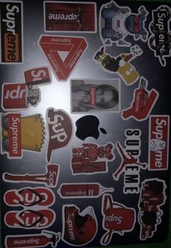 50 pieces mixed stickers supreme , etc..