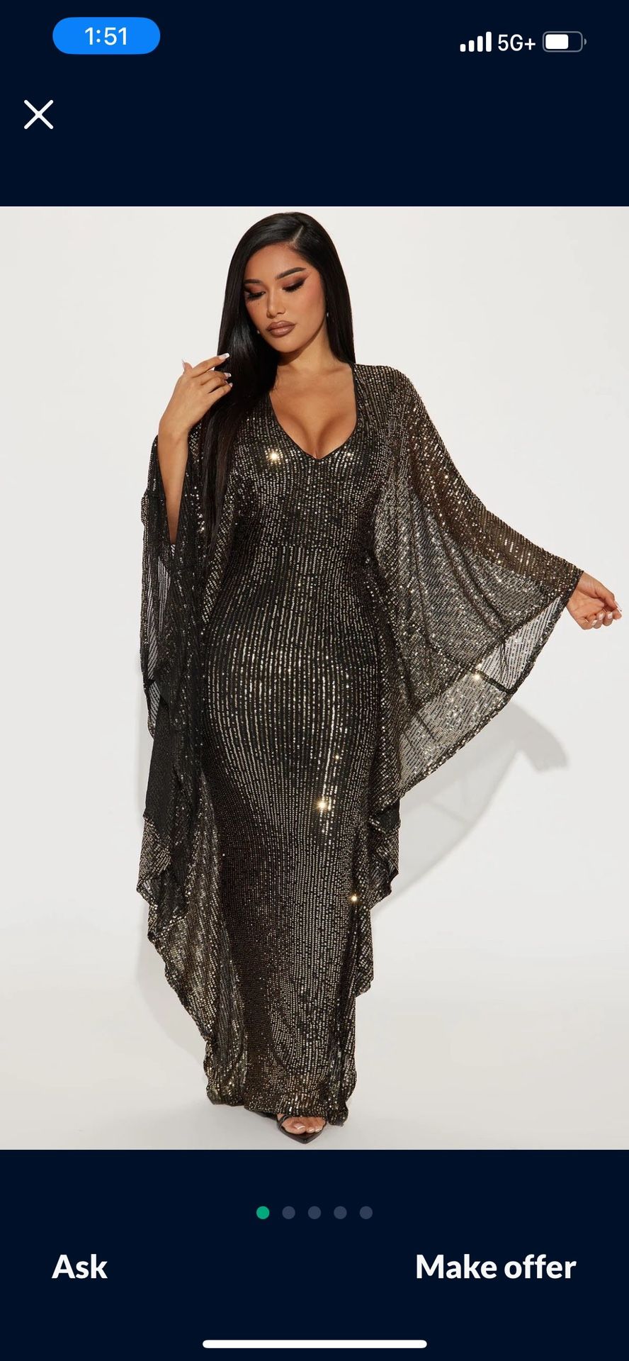Rachel Sequin Maxi Dress Size L