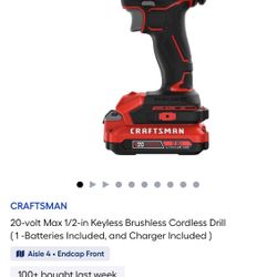 New Craftsman 20 Volt Cordless Drill