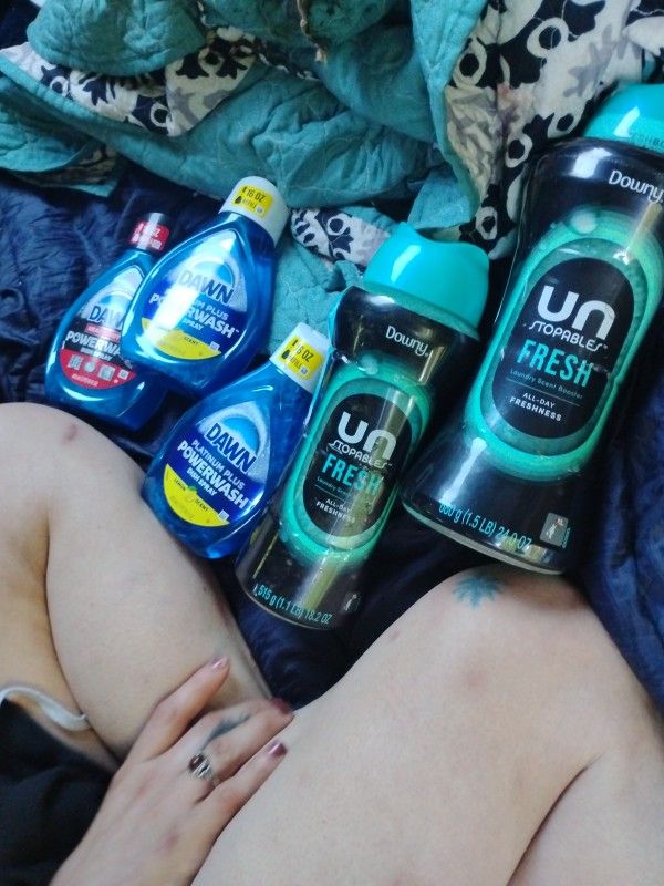 Downy Unstoppable beads& Dawn Power Wash