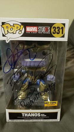 Thanos Funko Pop Signed