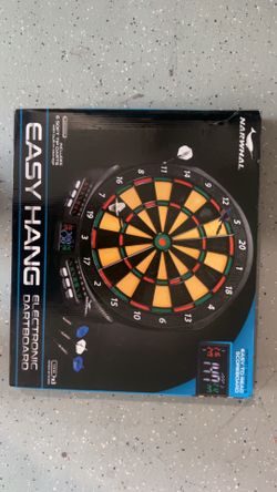 Narwhal Easy Hang Electronic Dartboard Set with 6 Soft Tip Darts & Scoreboard