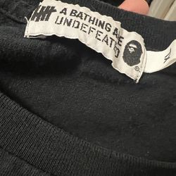 BAPE x Undefeated 1 Long Sleeve Tee Black XL