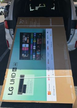 75 LG 4K smart HDTV $55 down on financing free delivery six month warranty