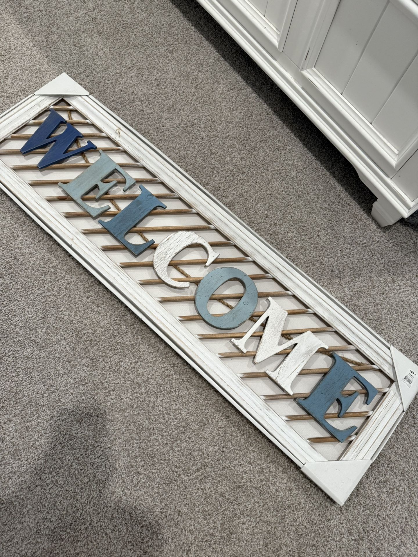 Rustic Nautical welcome Sign, Large