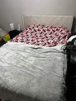 Queen size bed frame with headboard