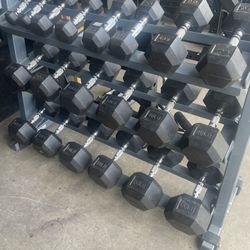 Keysfitness rubber dumbbells and keys rack