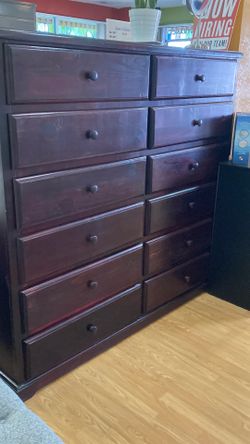 12 drawer dresser black