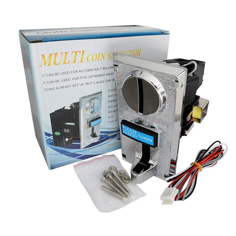 New Arrival Durable Programable Plastic Multi Coin Acceptor Electronic Roll Down Coin Acceptor Selector Mechanism Side Coin Selector