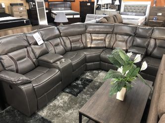 Powered Recliner Sectional @Elegant Furniture