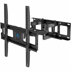 MountFTV Full Motion TV Wall Mount for 26-65 Inch TVs Holds up to 110 Lbs Swivels Tilts Extension Leveling Max 400 X 400mm Fits 8 /12/16 Wood Stud