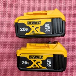 Dewalt 20v Batteries 5.0 XR Brand New Price For Both