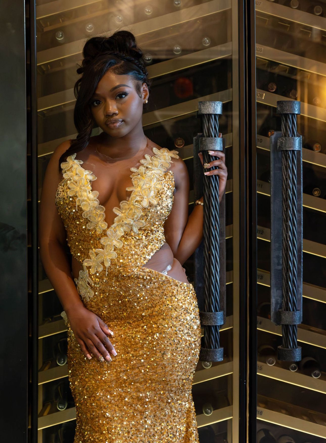 Gold prom dress 