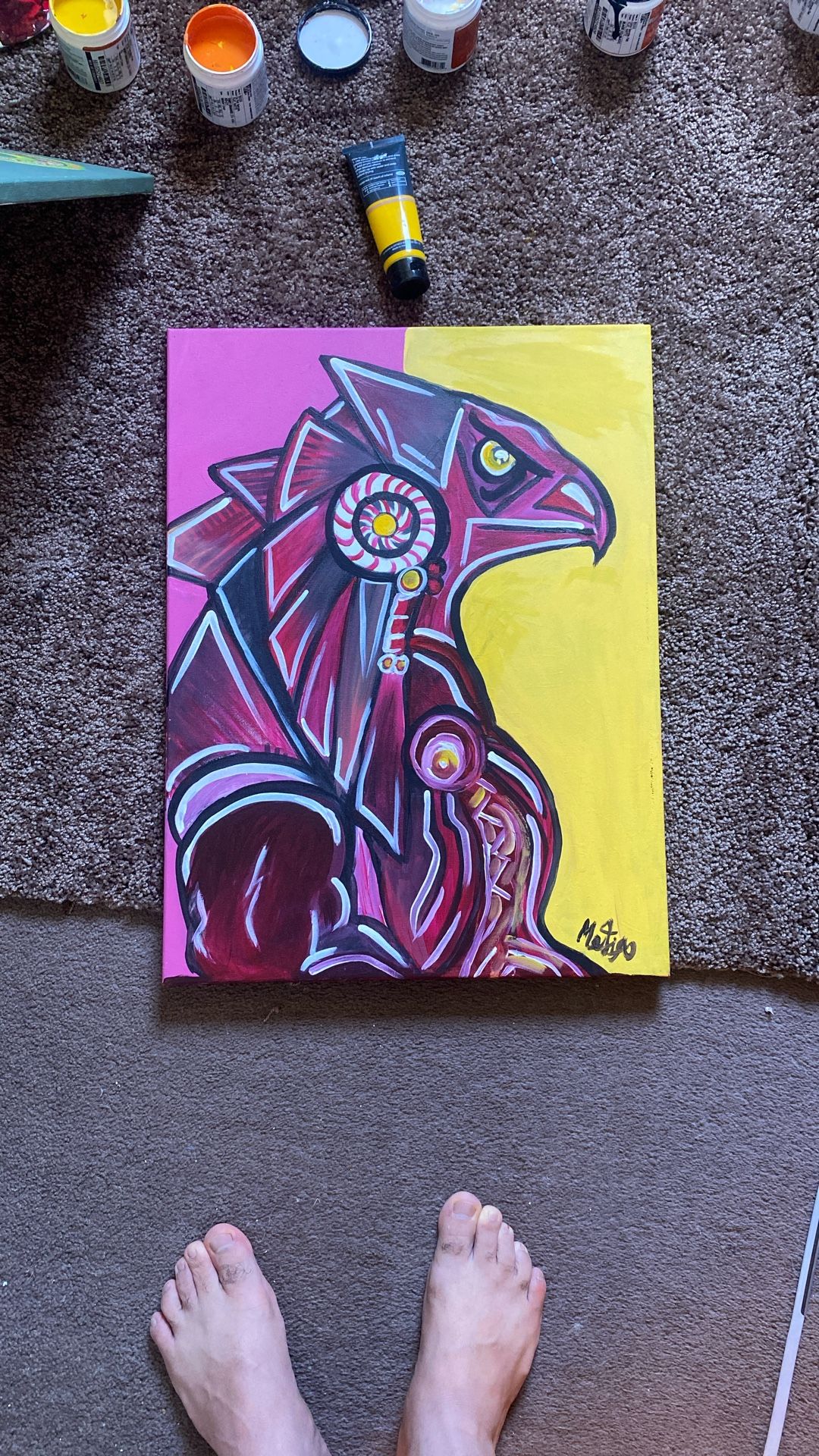 🎨 Original Acrylic Painting – “King Horse” by Mo. Tigo