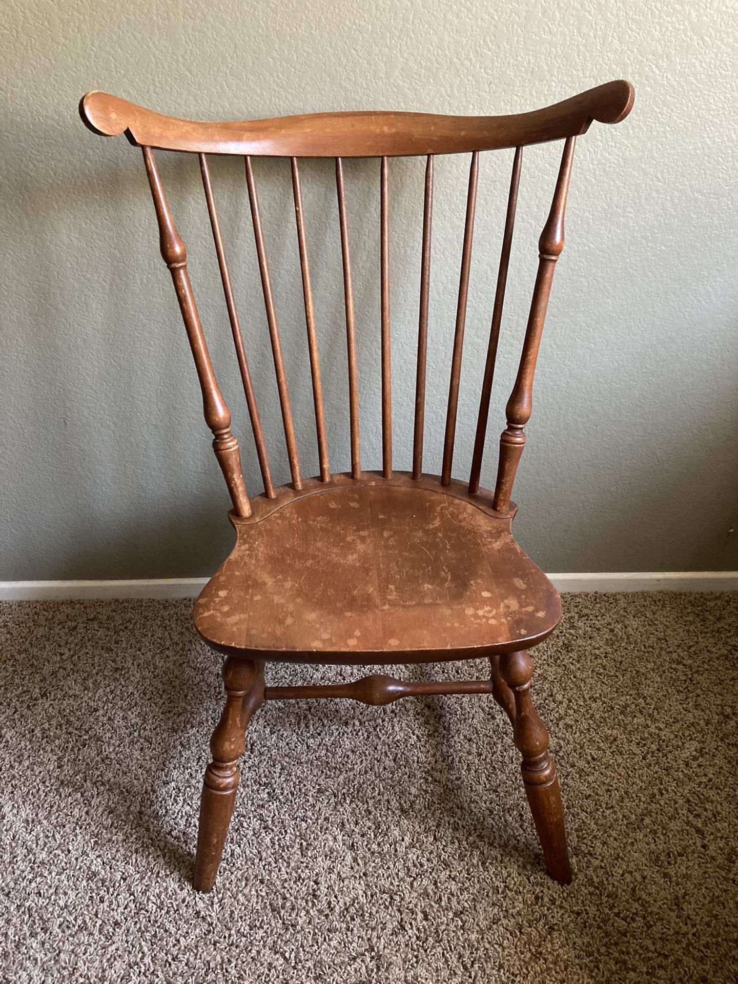 Antique Nichols Stone Spindle back Chair