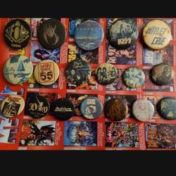 Vintage 80s Heavy Metal Pins