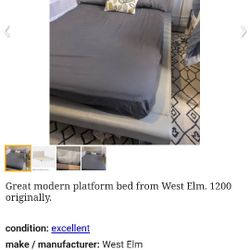 West Elm Platform Bed 