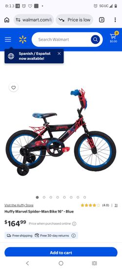 2 Spiderman bikes with training wheels