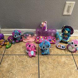 Lot of 23Hatchimals Figures,  Party Tree , Coral Pool , Storage Cases
