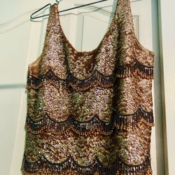 Flapper Tank Top Hand Beaded