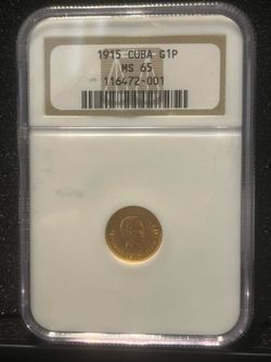 Cuba 1915 gold  peso