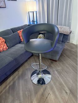 Grey Swivel Bar Stool