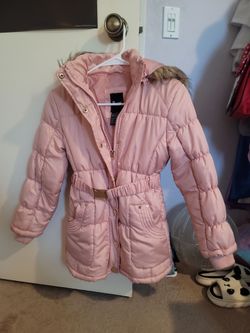 Kids rain coat: Removable hood. Size: 10
