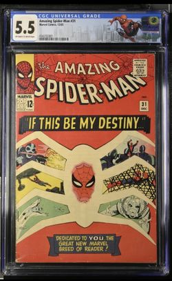 Amazing Spider-Man #31- CGC 5.5 - Off-White/White Pages - Custom label