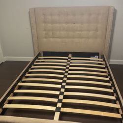 Queen tufted bed frame