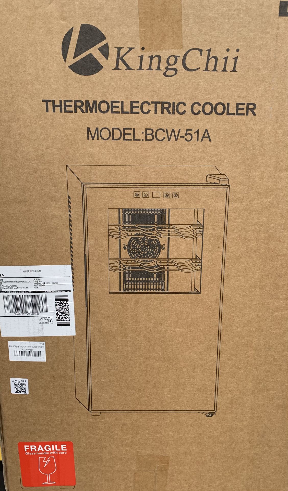King Chil 8 Bottle Wine Cooler brand new still in the box