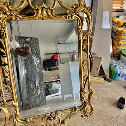 Golden Framed Mirror