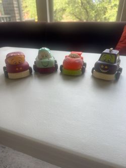 B. toys Pull-Back Cars – Set of 4