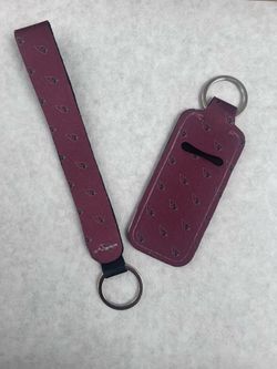 Arizona Cardinals Wristlet Keychain and Lip Balm Holder Set