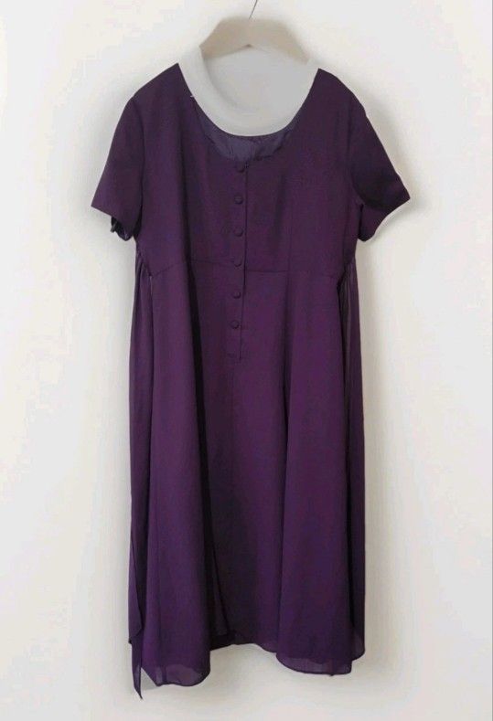 Stephanie Andrew's POLYESTER 16W Purple Formal Dress .