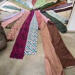 29 Cotton Fabrics Different Colors And Lengths